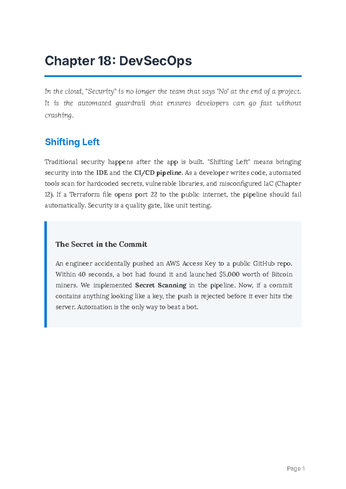 Chapter 18: DevSecOps - Integrating Security into the Pipeline - Studocu