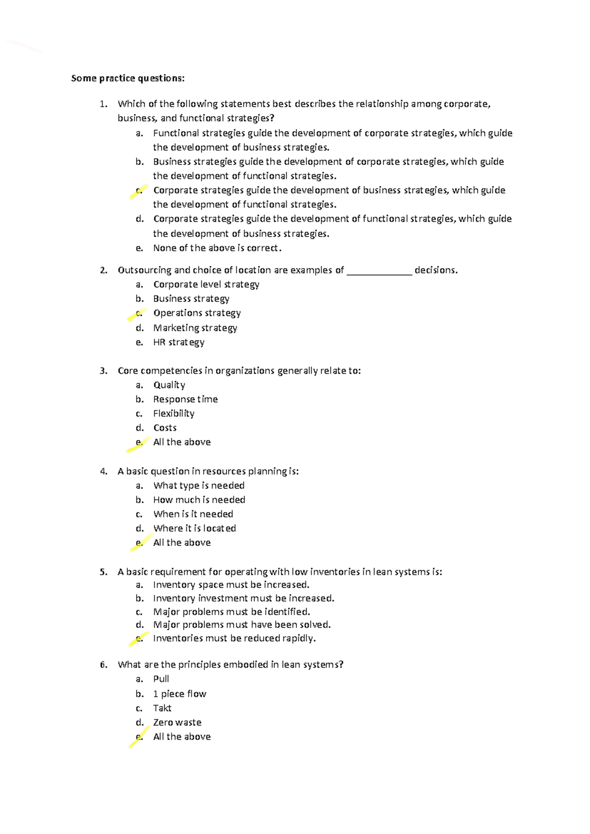 Practice MCQs - Some practice questions: 1. Which of the following ...