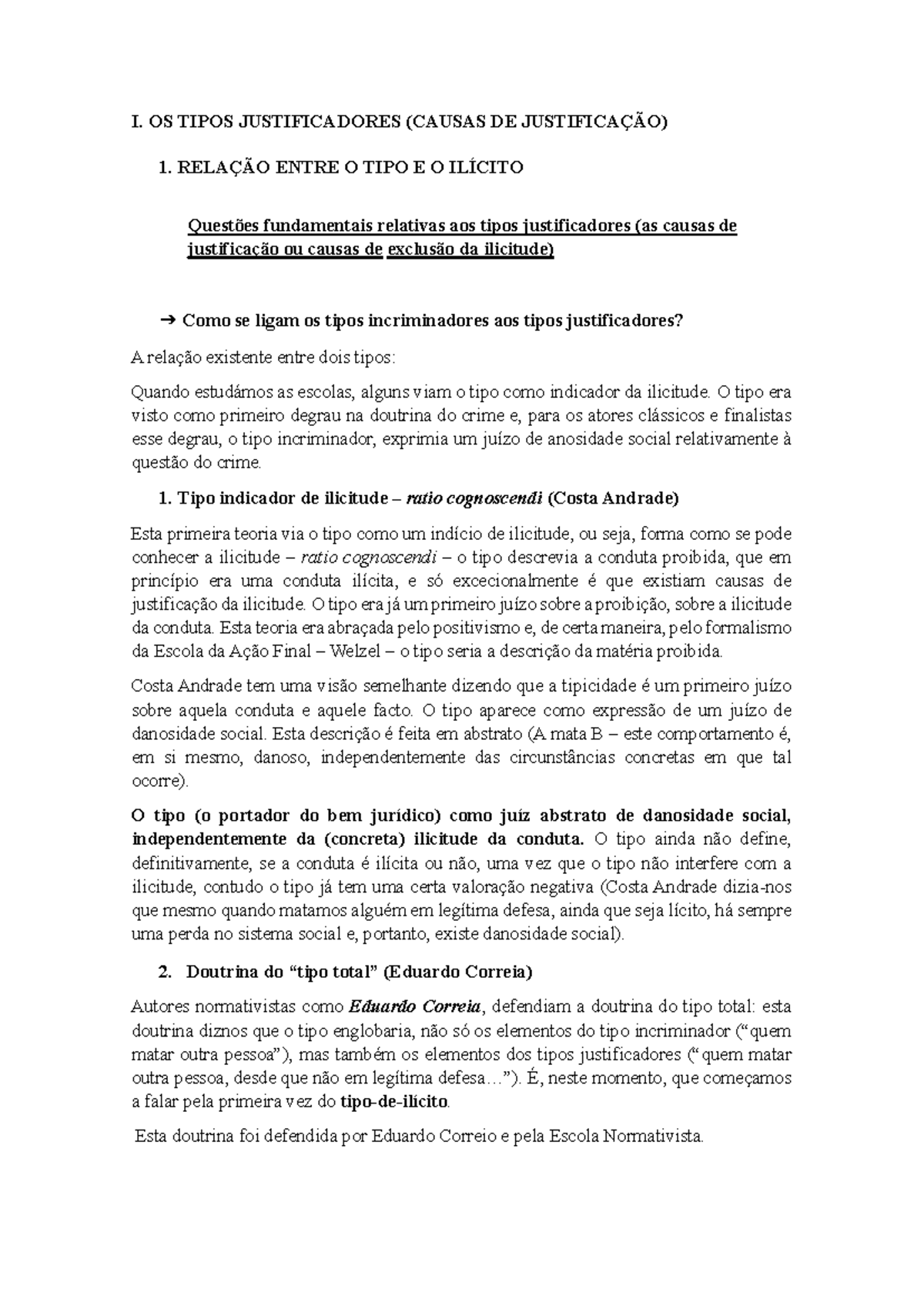 Tipos Justificadores e Ilícitos: Relações e Teorias - Módulo 1 Penal ...