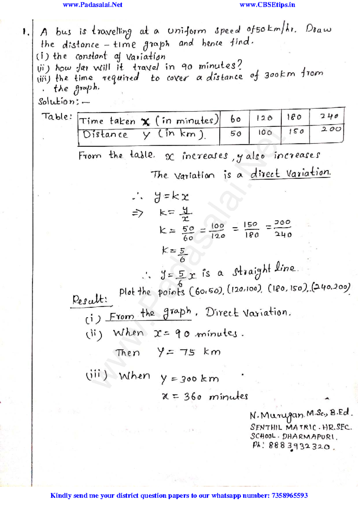 10th Maths EM Graph Study Materials 2022-2023 PDF Download - Studocu