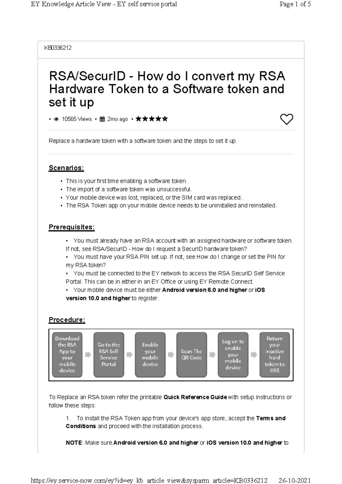 2.RSA Token Setup: Converting Hardware to Mobile Software Token - Studocu