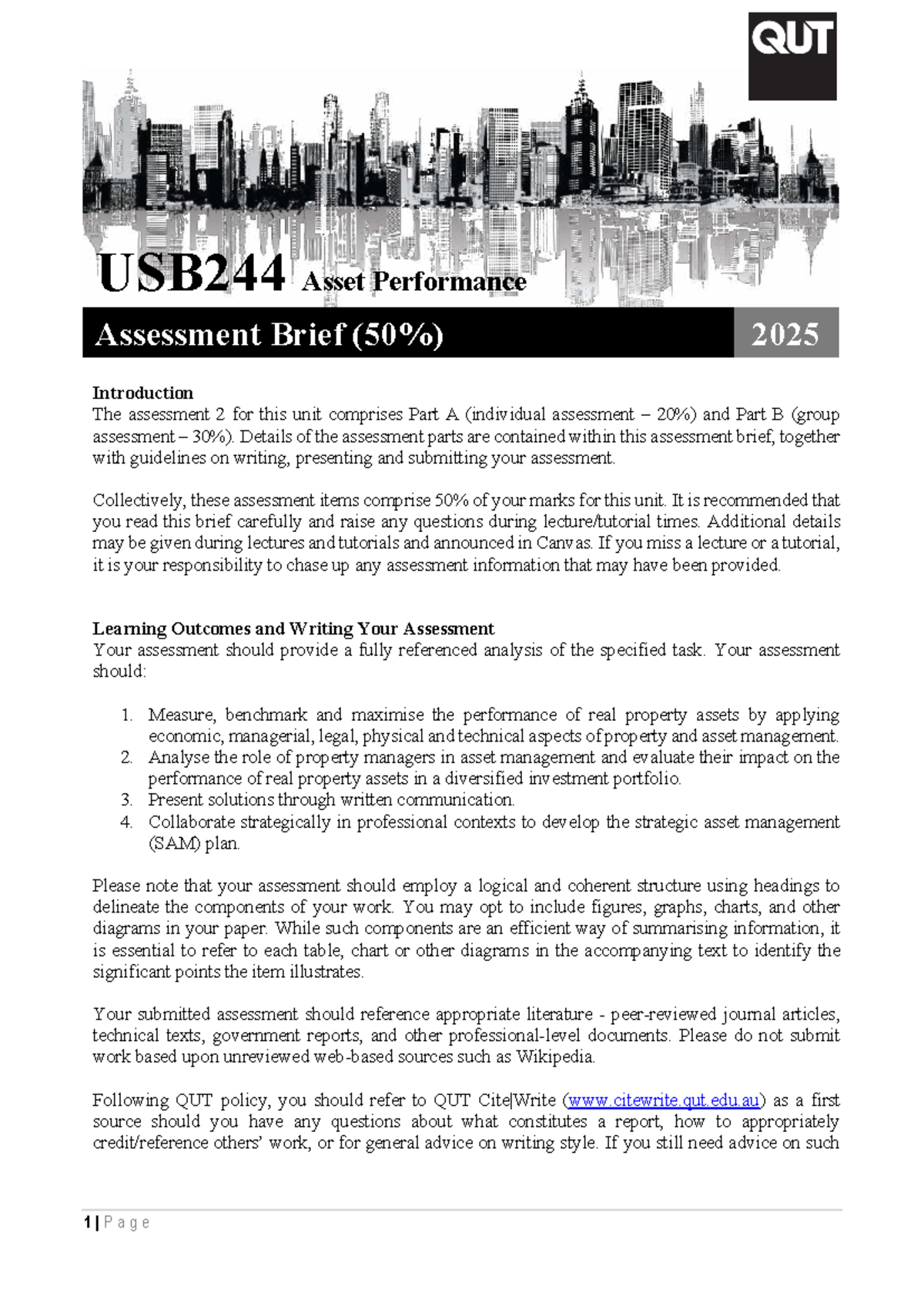 USB244 Asset Performance Assessment Brief: A Comprehensive Guide for ...
