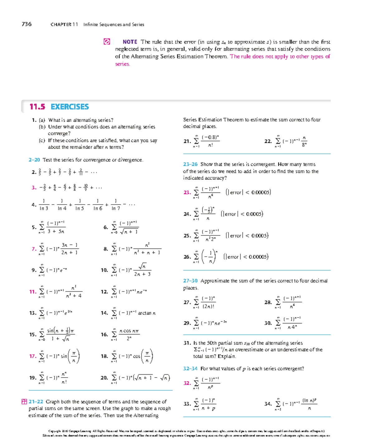 MAT01A2 Final Exam Notes on Alternating Series and Convergence - Studocu
