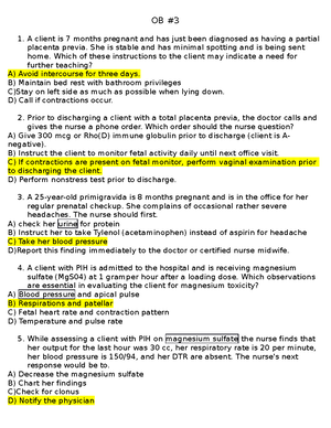 [Solved] Pregnancy Labor Childbirth Postpartum At Risk Patient 4 ...