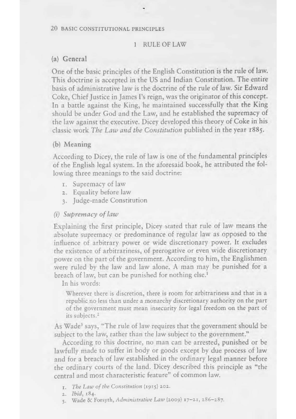 20 Basic Constitutional Principles: The Rule of Law Explained - Studocu