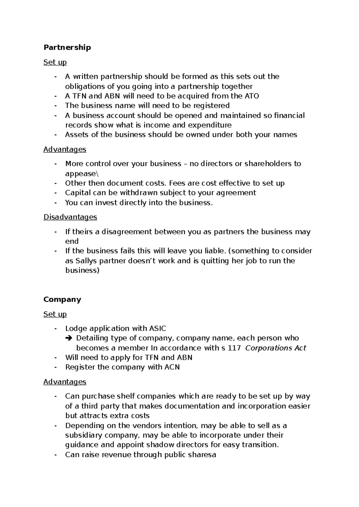 Partnership Setup Guide: Key Considerations and Recommendations - Studocu