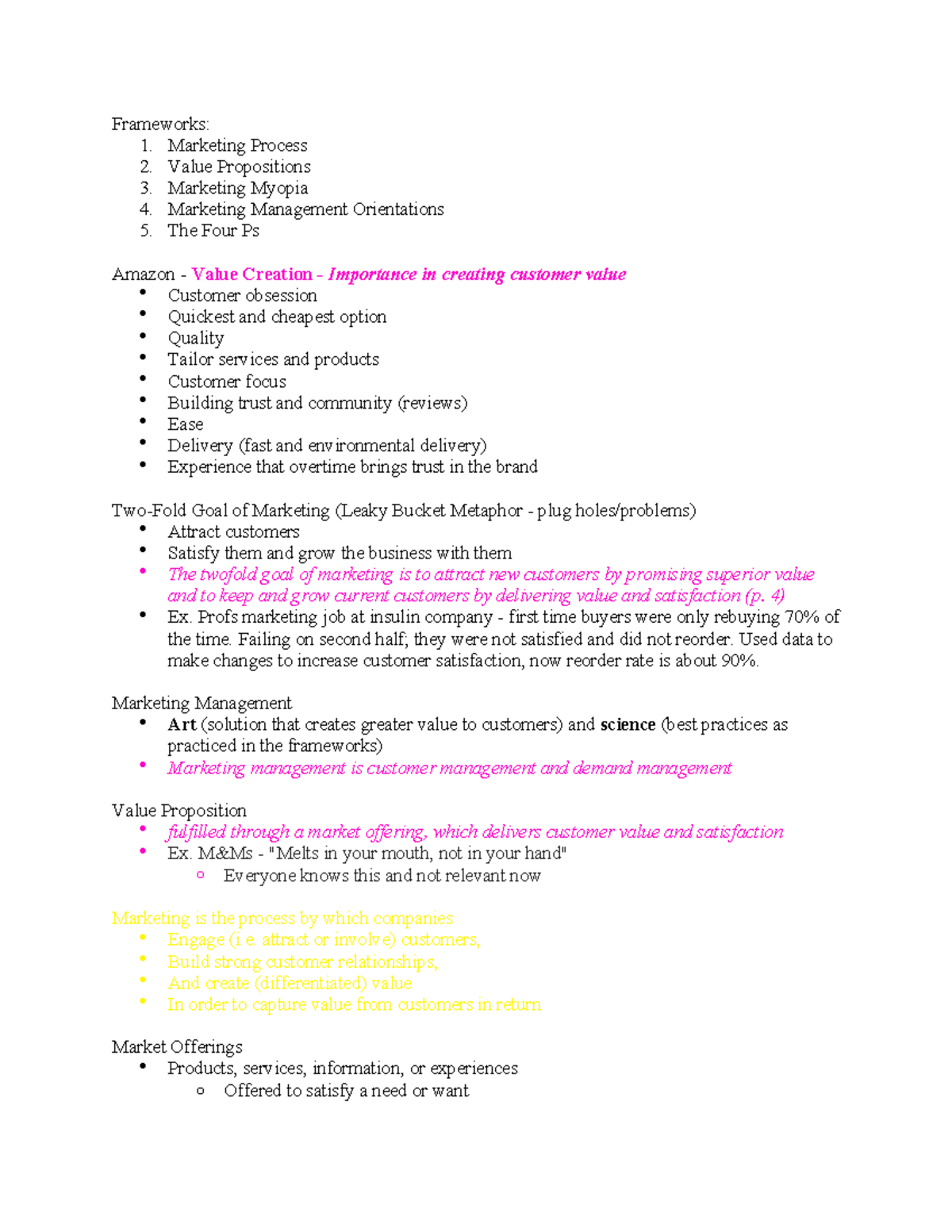 Marketing Strategy and Management Overview: MKT101 Insights - Studocu