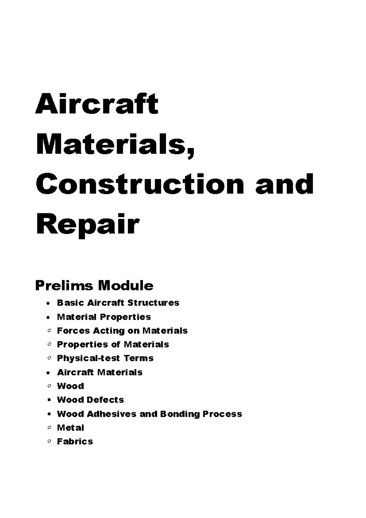 Prelim-Module - AMCR: Aircraft Materials, Construction, and Repair ...