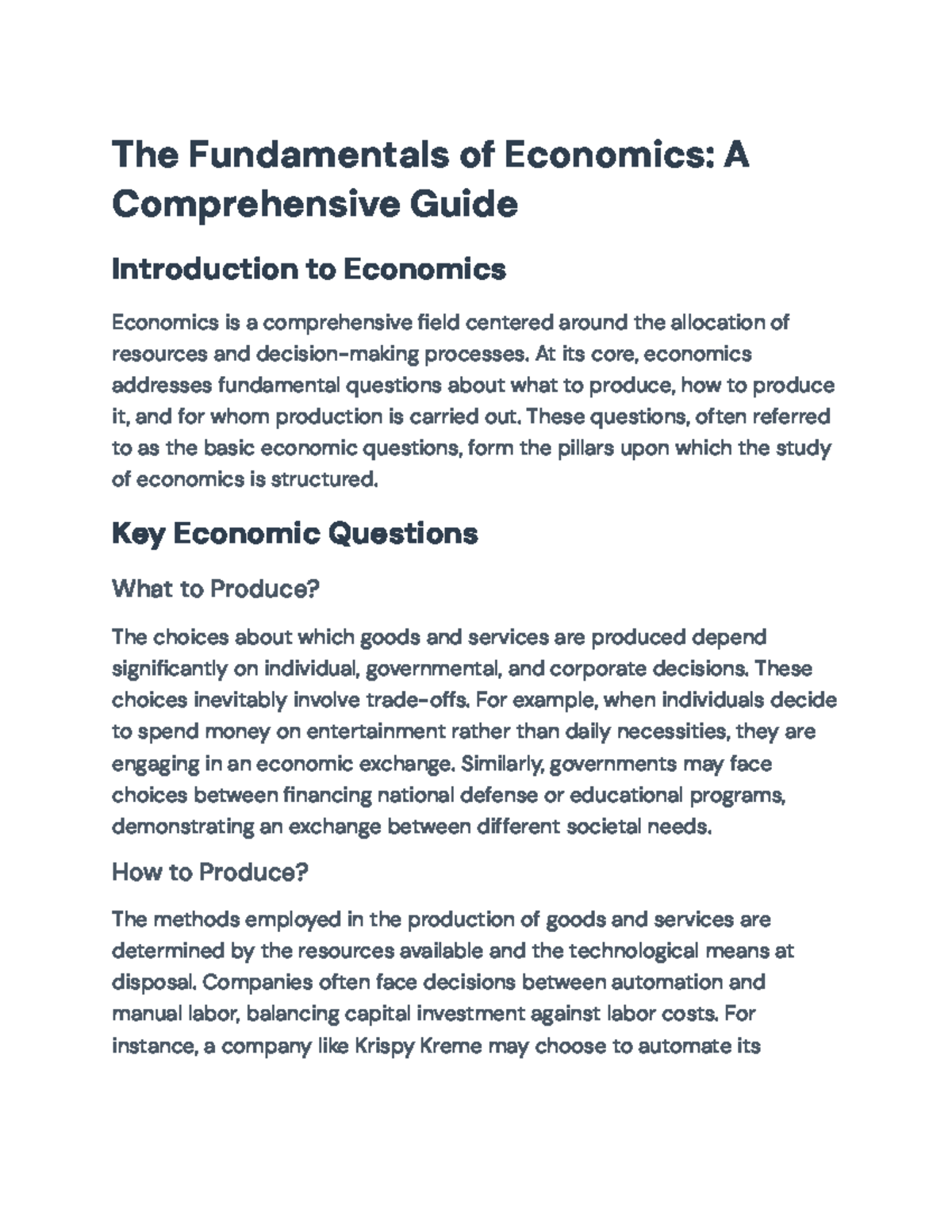 Fundamentals of Economics: Key Concepts and Trade-offs Explained - The ...