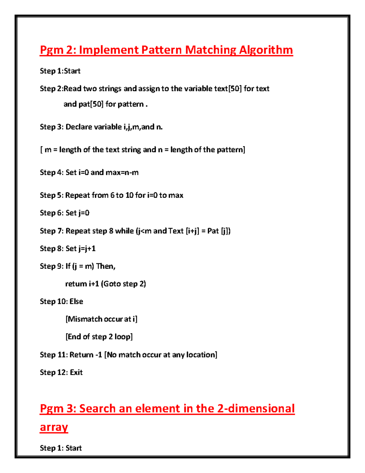 Data Structures Algorithms: Pattern Matching & Linked Lists Pgm 2-13 ...