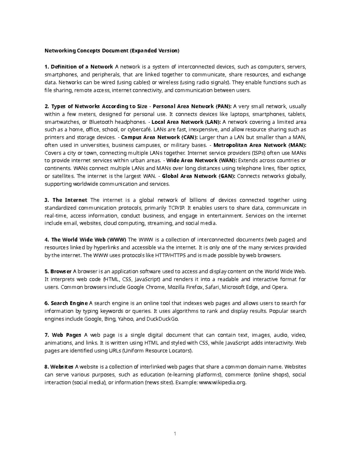 Networking Concepts Overview (Expanded Version) - Studocu