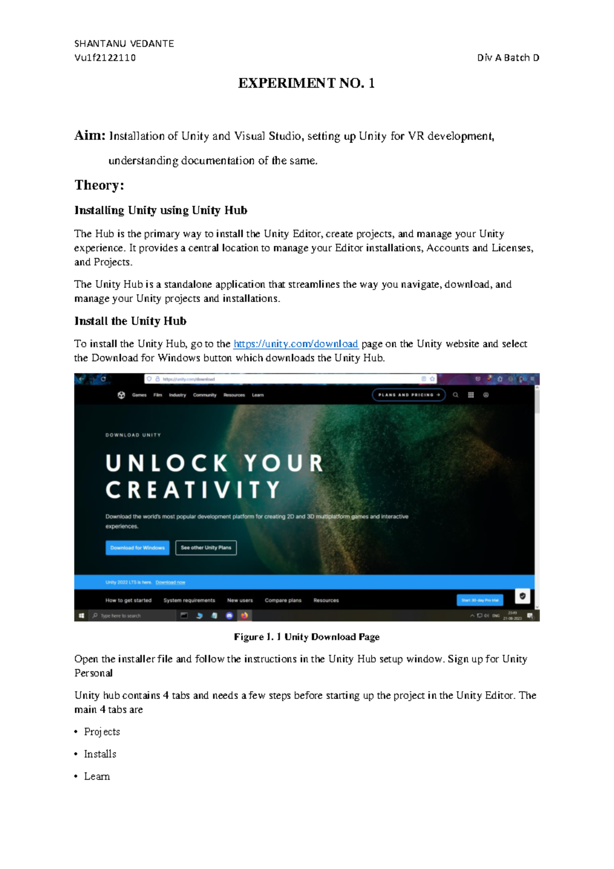 ARVR Vu1F212 2110 Sem 7 VR Development & HTC Vive Experiment Notes ...