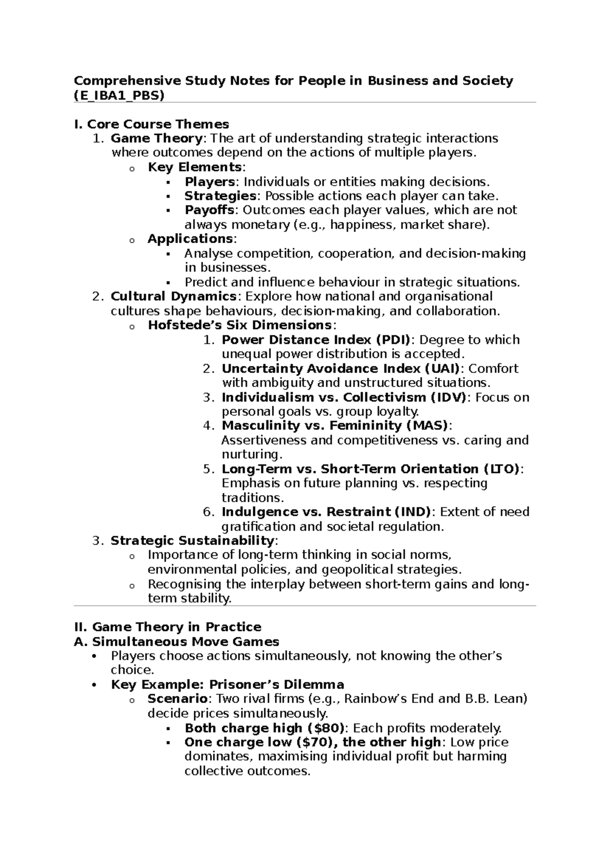 Comprehensive Study Notes on Business and Society (E_IBA1_PBS ...