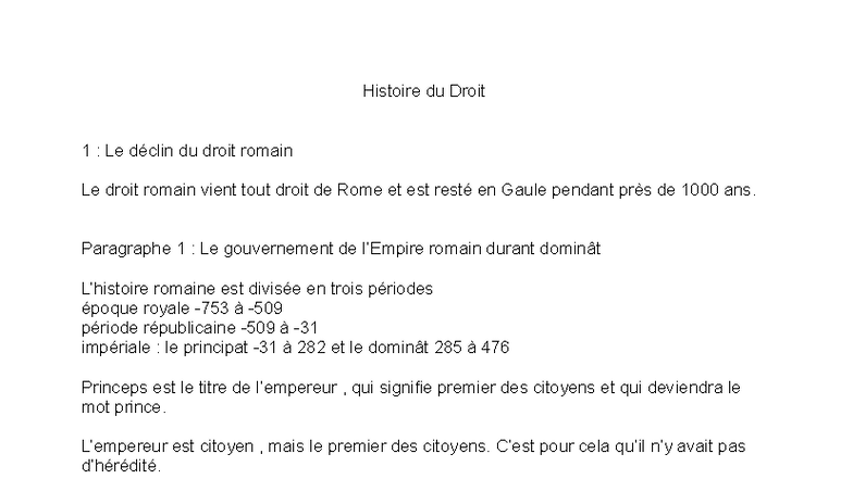 Histoire du Droit 1 : Cours Complet sur le Droit Romain et ses ...