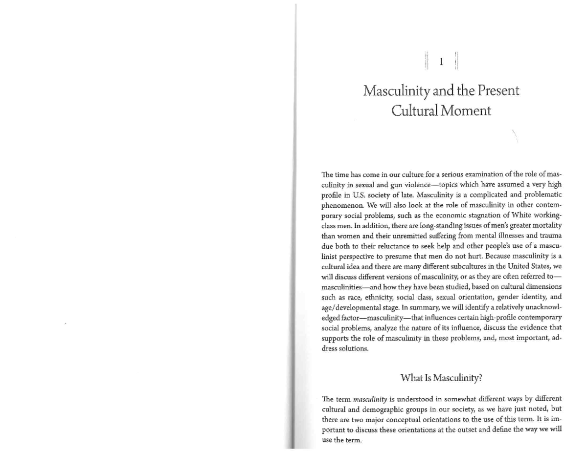 Masculinity and Its Impact on Contemporary Social Issues: A Study ...