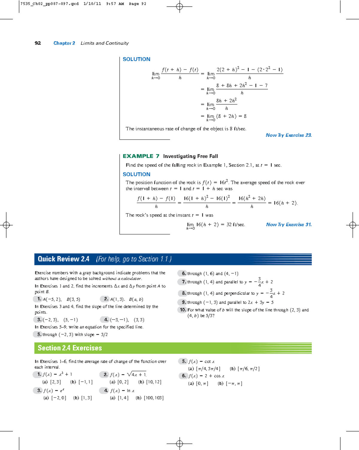 Chapter 2: Limits and Continuity Exercises - Studocu