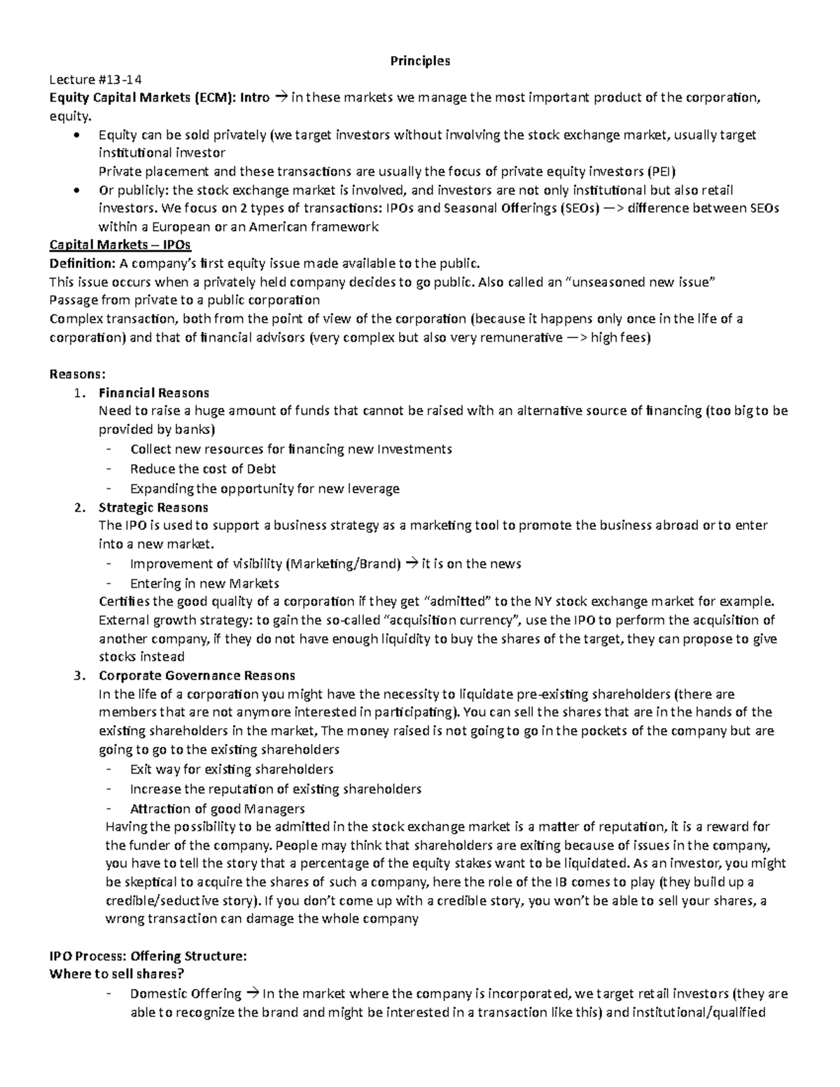 Principles of International Finance Notes pdf - Principles Lecture #13 ...