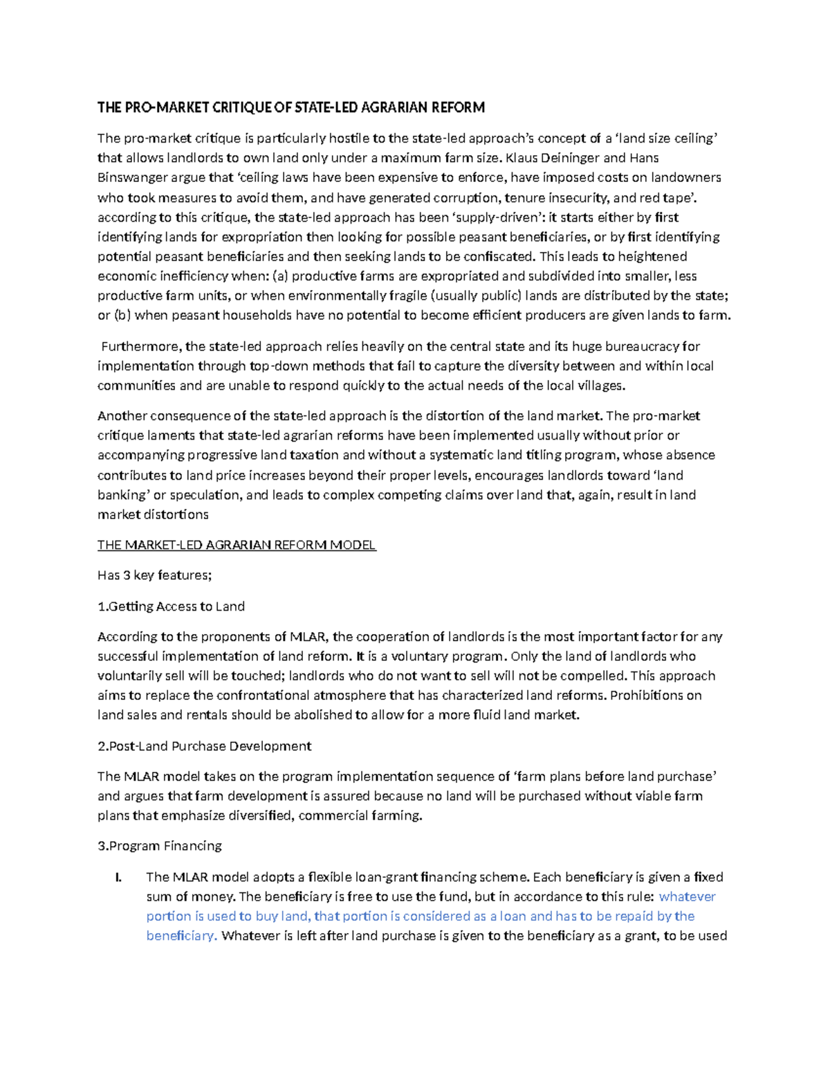 Pro-Market Critique on Agrarian Reform: Brazil, Colombia, & S. Africa ...