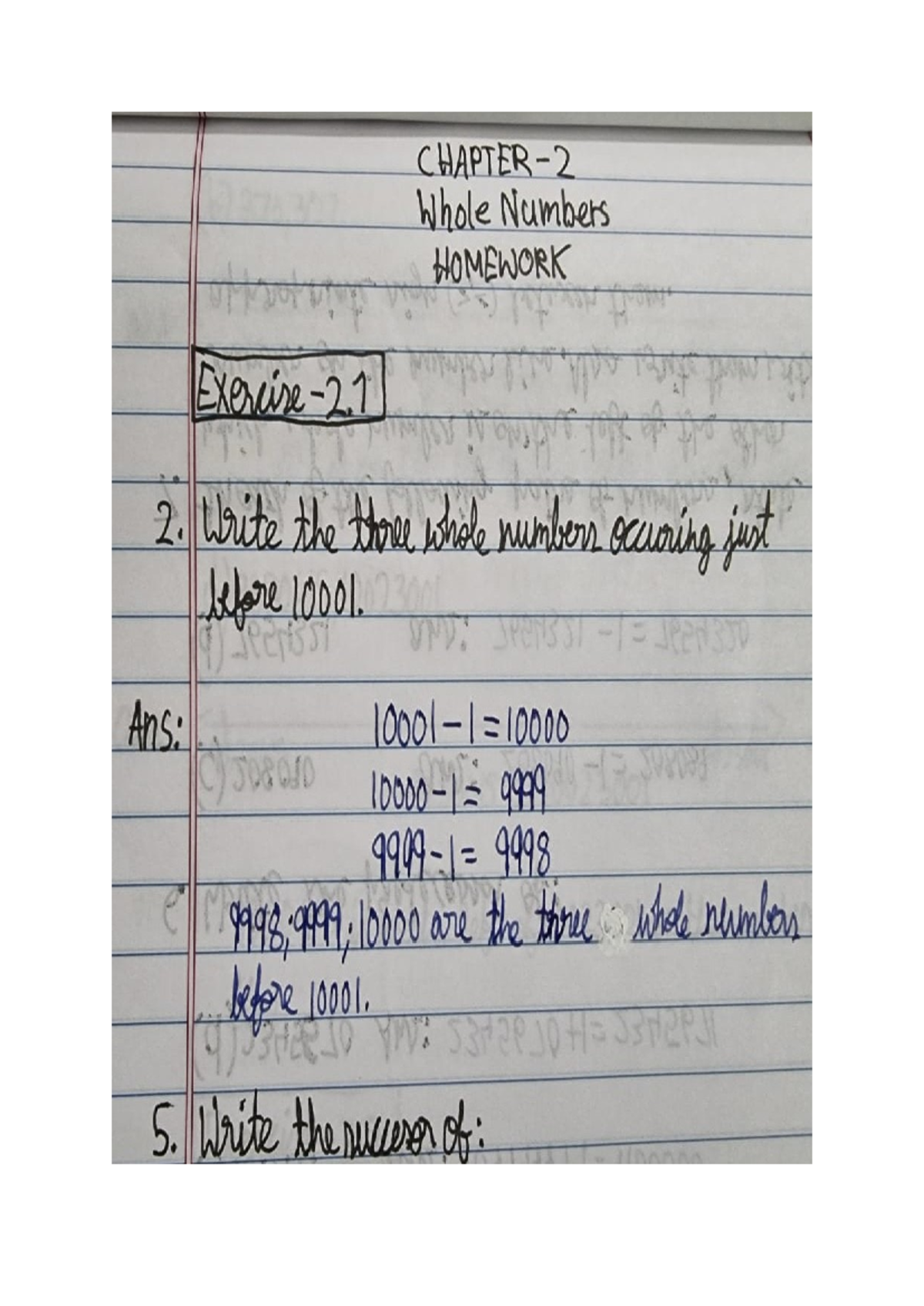 Class 6 CBSE Maths Chapter 2 Homework: Whole Numbers and Operations ...