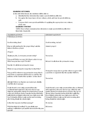 A Detailed Lesson Plan in English 8 - Learning Competency At the end of ...