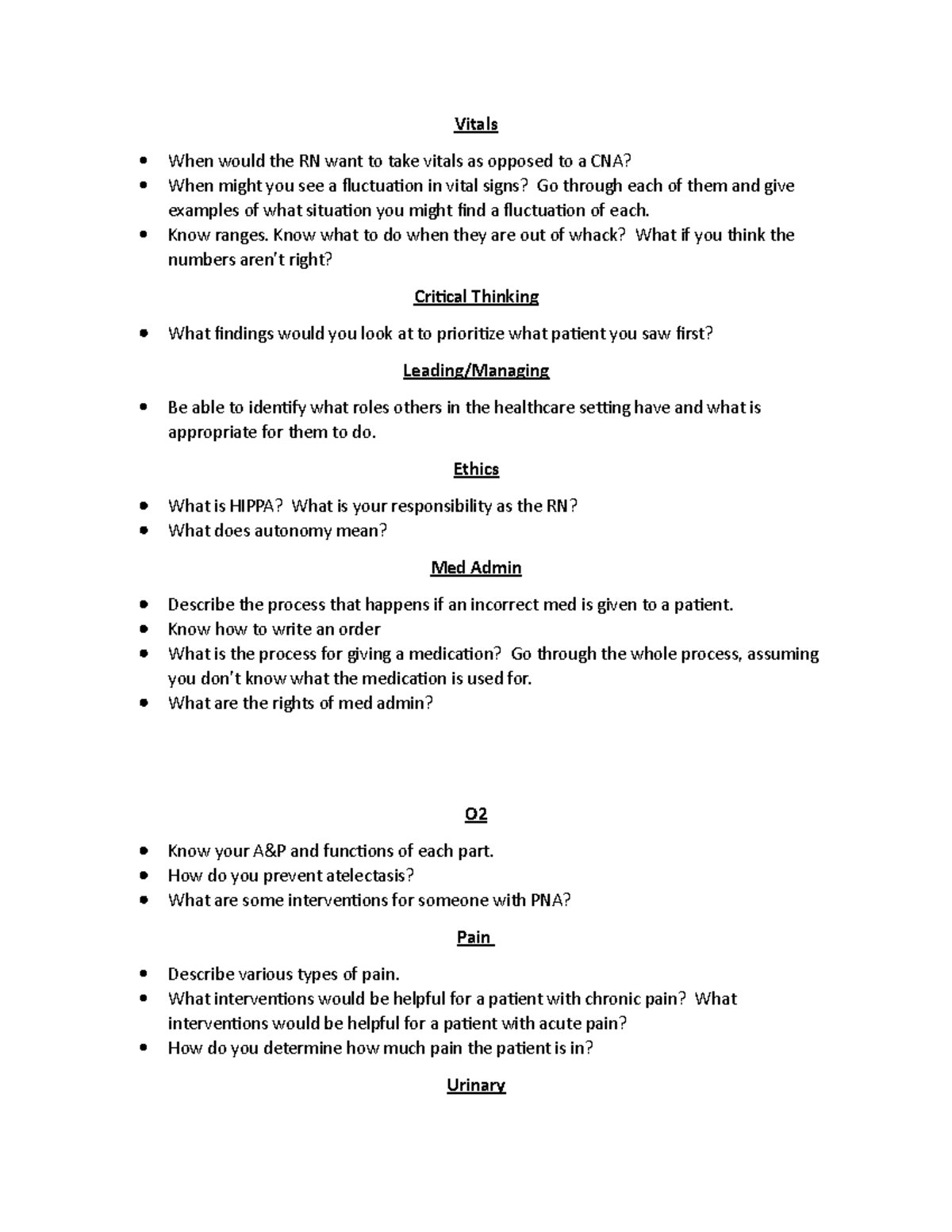 Fundamentals Nursing Final Exam Review: Key Concepts and Critical ...