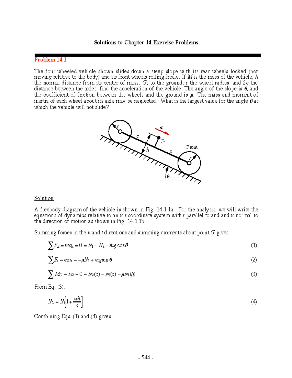 Chpt 14 - hello - Solutions to Chapter 14 Exercise Problems Problem 14 ...