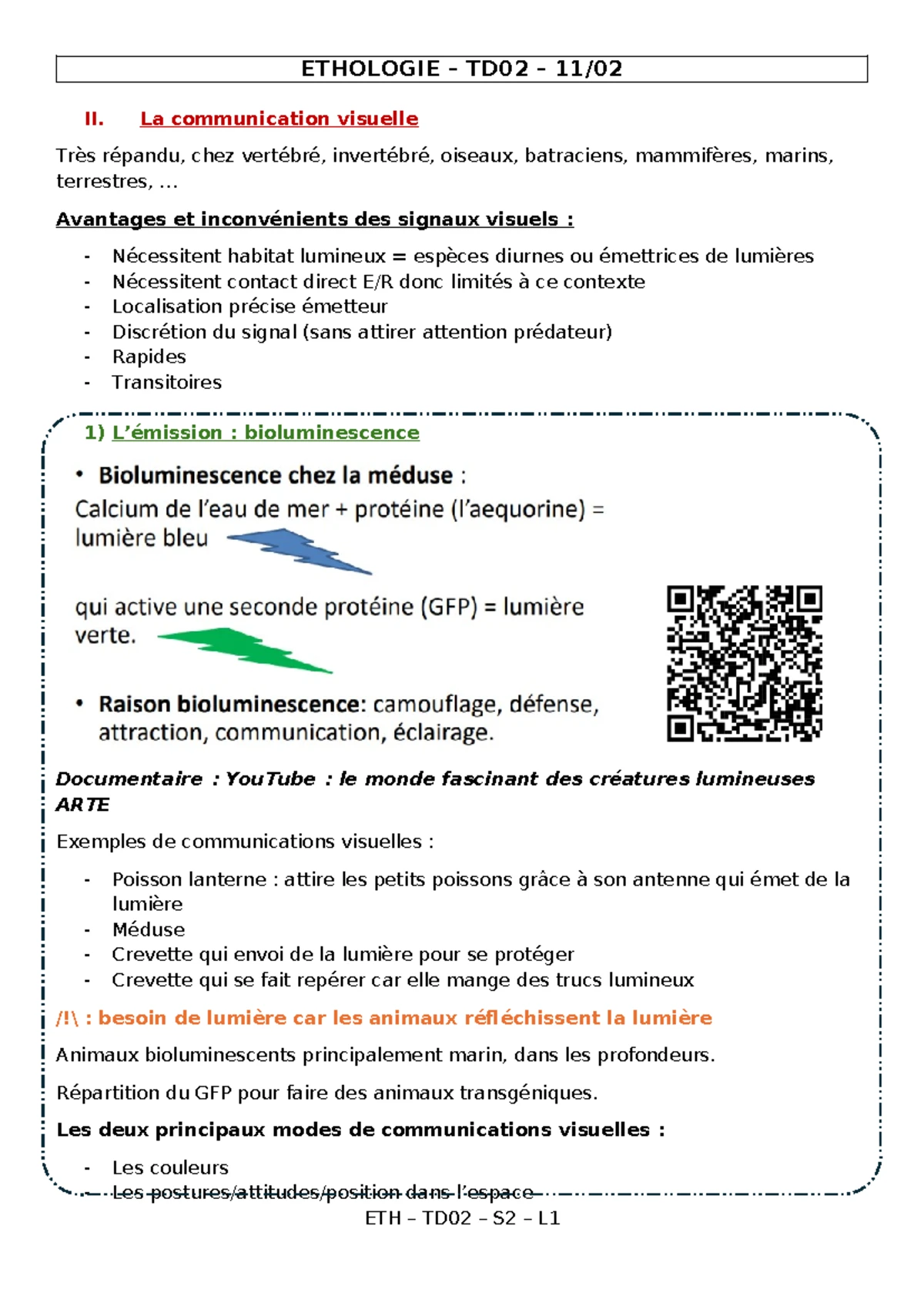 Introduction à l'éthologie - La description qui sera suivie d ...