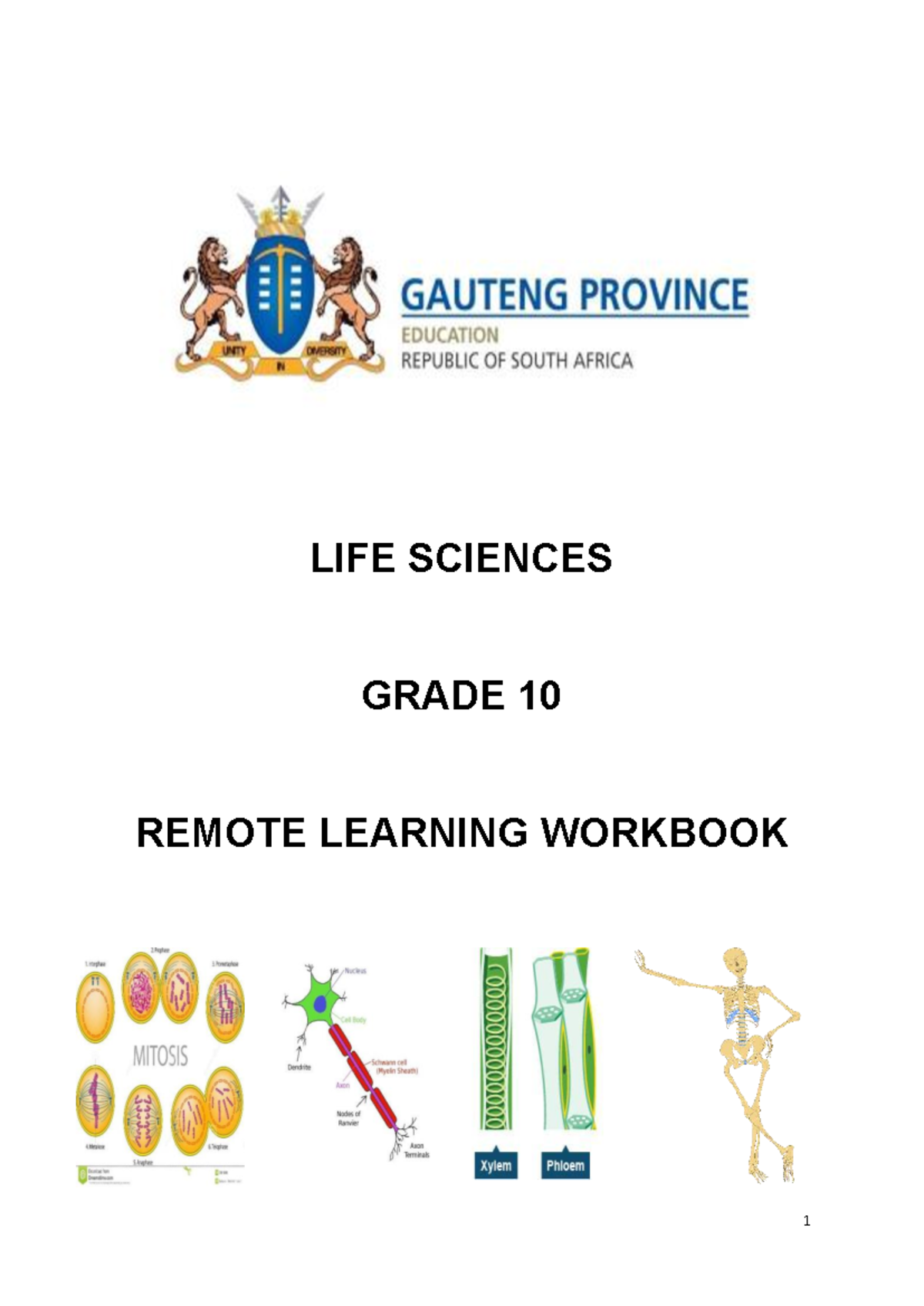 LIFE SCIENCES GRADE 10 TERM 3 REMOTE LEARNING WORKBOOK: CELL DIVISION ...