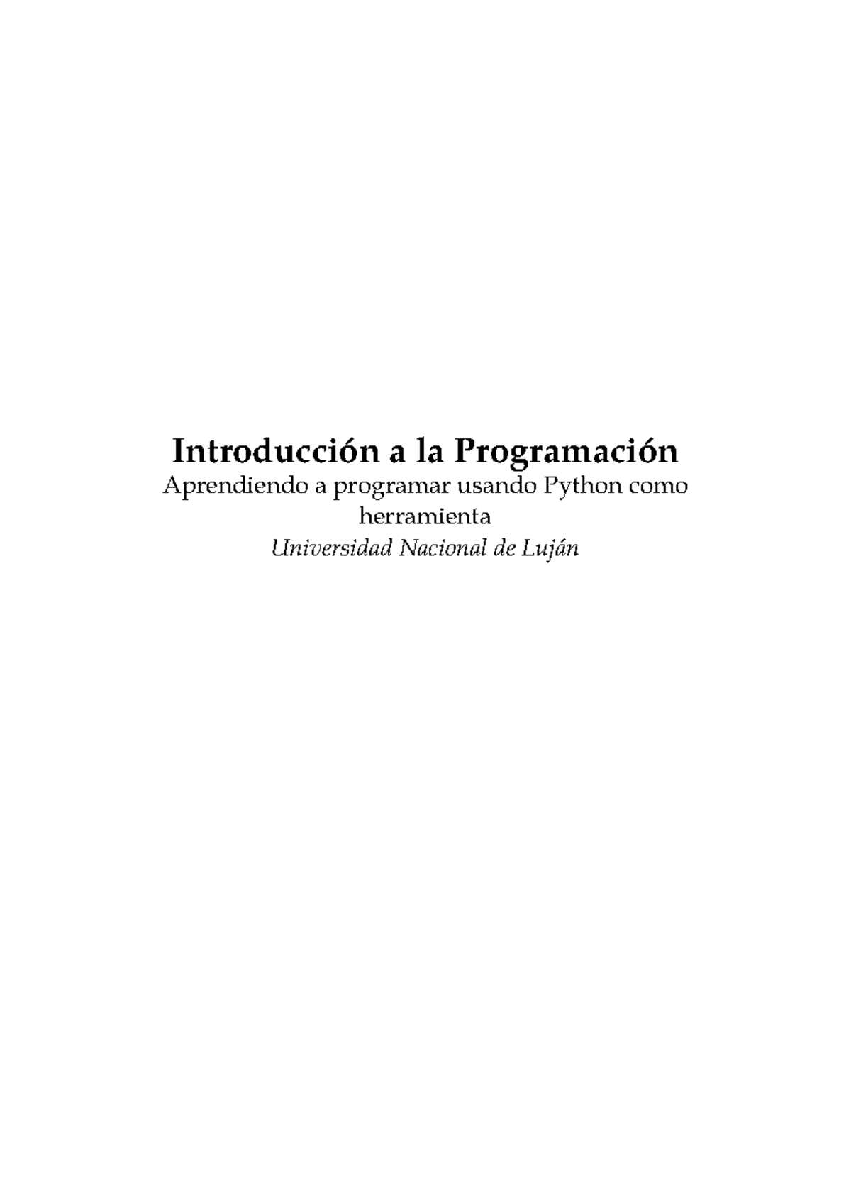 Introducción a la Programación con Python - UNLu - Contenidos y ...