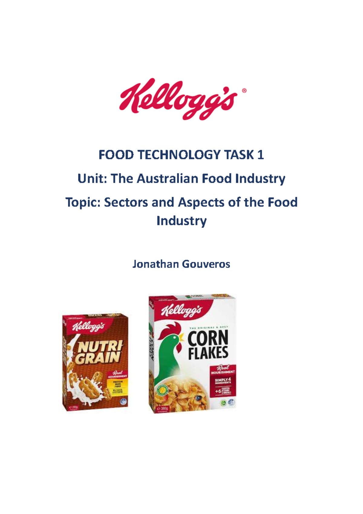 FOOD TECHNOLOGY ASSIGNMENT 1: The Australian Food Industry Insights ...