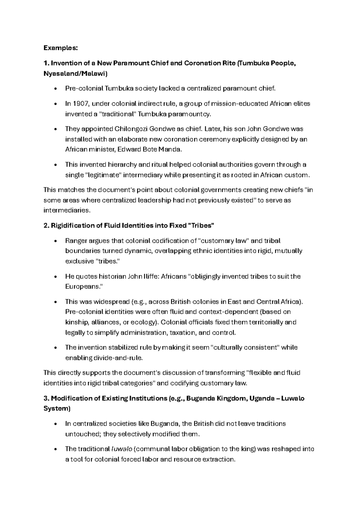 Colonialism and the Invention of Tradition: Insights from Terence ...